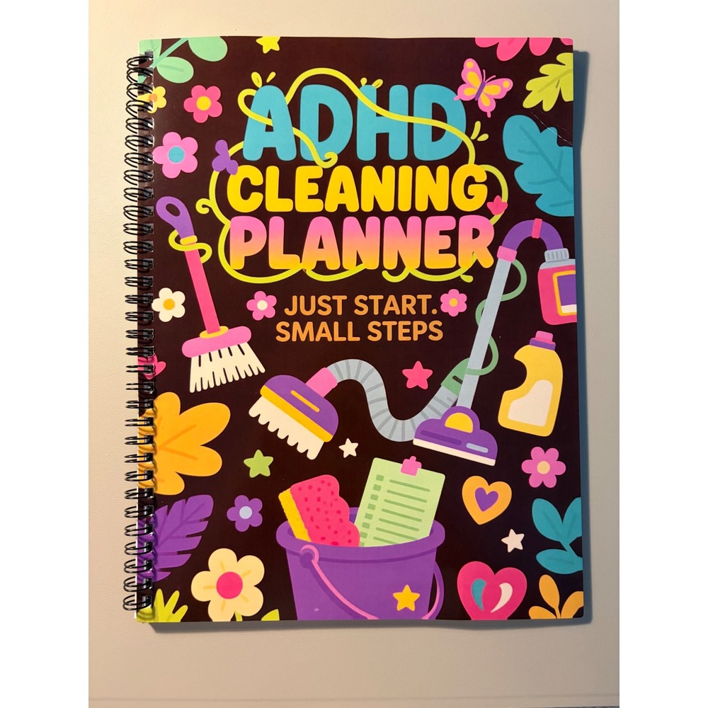 ADHD Cleaning Planner Spiral Bound Home Organization Journal Daily Chore Tracker